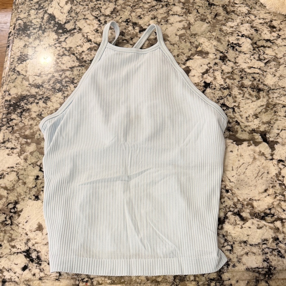Light Blue Lululemon Align High Neck Tank Top Size 4. Like New!